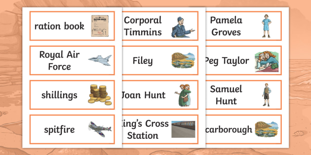 World War Two Vocabulary Word Cards Ks2 War Story Code Cracking For
