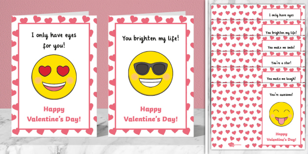 😊 Emoji Valentine's Day Cards | Twinkl Party