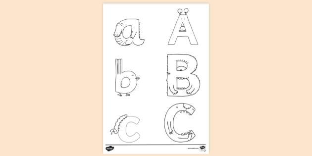 Download Free Abc Colouring Page Pdf Colouring Sheets