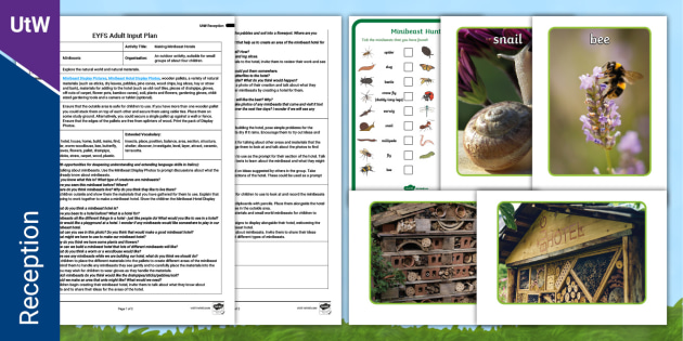 EYFS Making Minibeast Hotels Activity Plan and Resource Pack