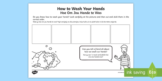 Washing Your Hands Sequence Worksheet (teacher made)