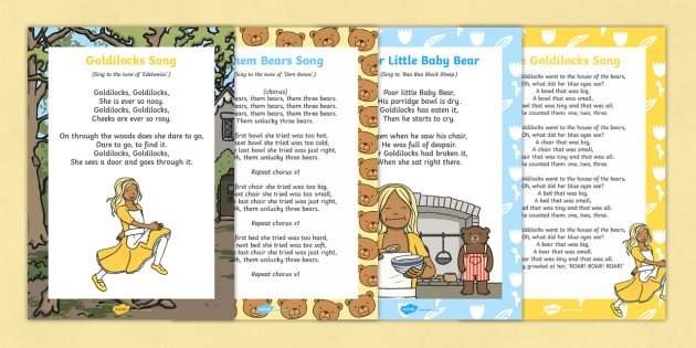Goldilocks And The Three Bears Songs And Rhymes Resource Pack