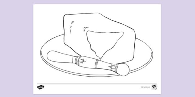 Butter on a Dish Colouring | Colouring Sheets