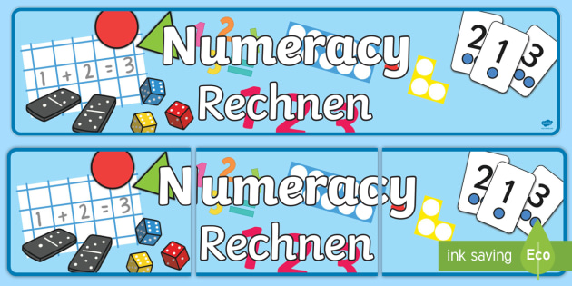 Numeracy Display Banner English German Eal German Numeracy