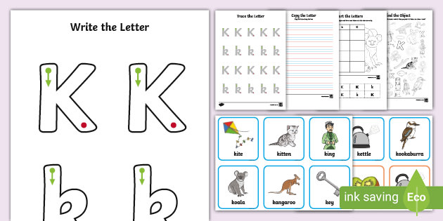 letter k worksheet and activity pack teacher made