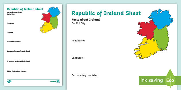 Republic of Ireland Factsheet Writing Template