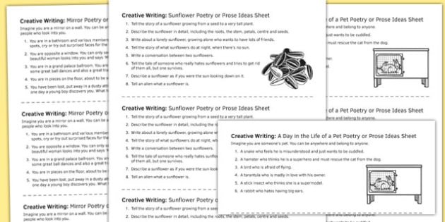 Creative Writing Prompts Handouts
