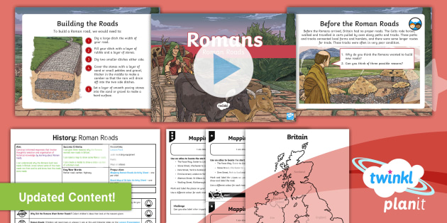 primary homework roman roads