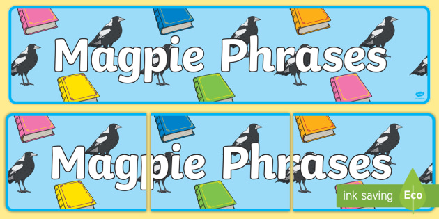 Magpie Language 👉 Magpie Phrases Display Banner (teacher made)