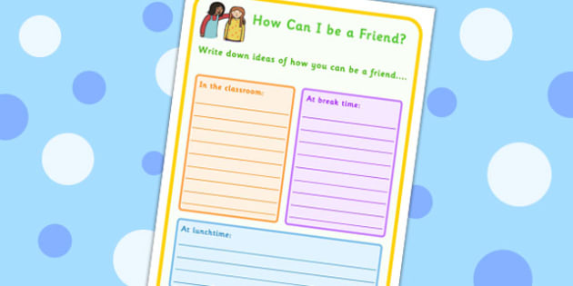 how-can-i-be-a-friend-worksheet-teacher-made