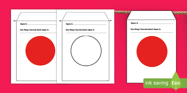 Flag of Japan Bunting (teacher made)