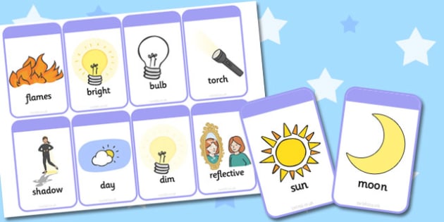 Light and Dark Flashcards (Teacher-Made)