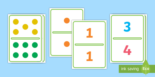 Domino Set Matching Activity - A4 Domino Set (teacher made)