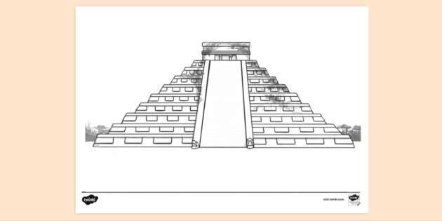 mayan temples drawings