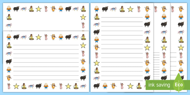 Nursery Rhymes Page Border Pack - Nursery Rhymes Page Borders