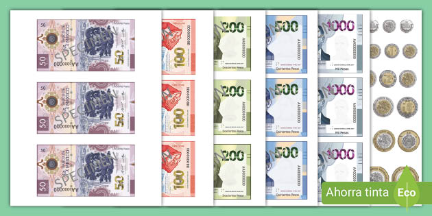 Recortable: Dinero mexicano (Hecho por educadores) - Twinkl pin-page