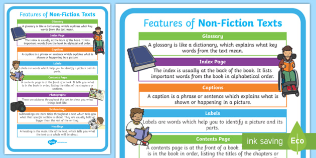 KS1 Features of a Non-Fiction Text Display Poster - Y2