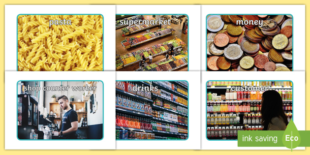 The Supermarket Aistear Display Photos (teacher Made)