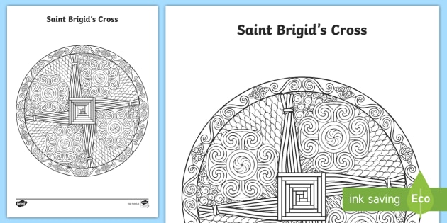 St. Brigid's Cross Colouring Page | Twinkl Resources