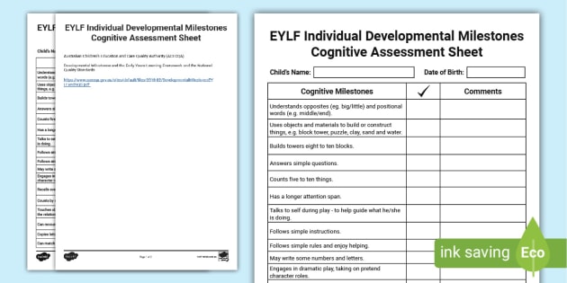 cognitive development eyfs
