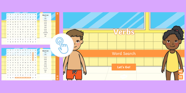 Verbs Interactive Word Search