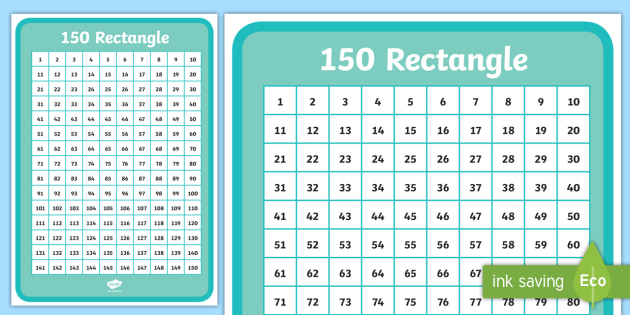 150 Number Rectangle Teacher Made