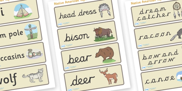 native-american-word-cards-teacher-made