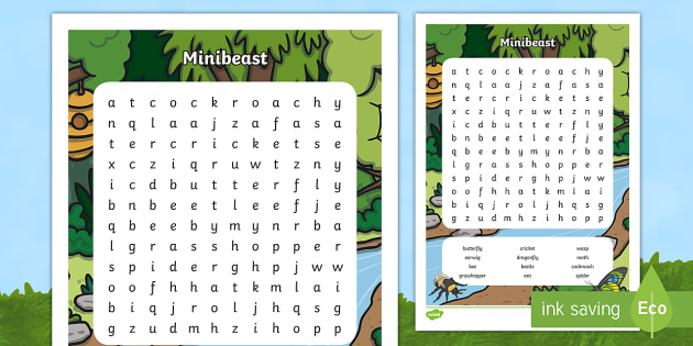 Minibeast Wordsearch - minibeast wordsearch, minibeast