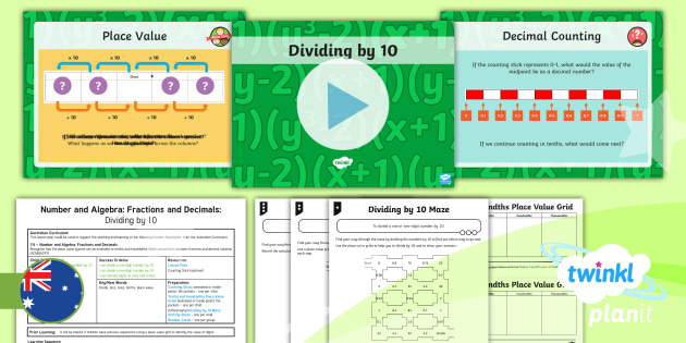 Year 4 Fractions And Decimals Divide By 10 And 100 Lesson 1