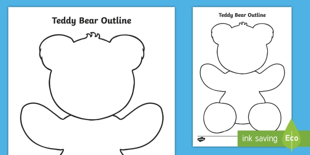 teddy bear outline