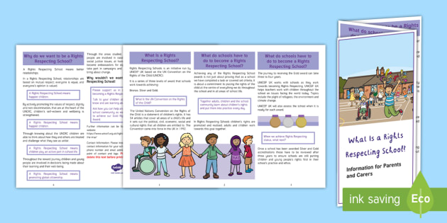 What Is a Rights Respecting School? Information for Parents and Carers ...