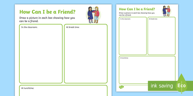 How Can I Be A Friend? Drawing Worksheet / Worksheet