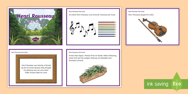 Henri Rousseau Fact Cards (teacher made)