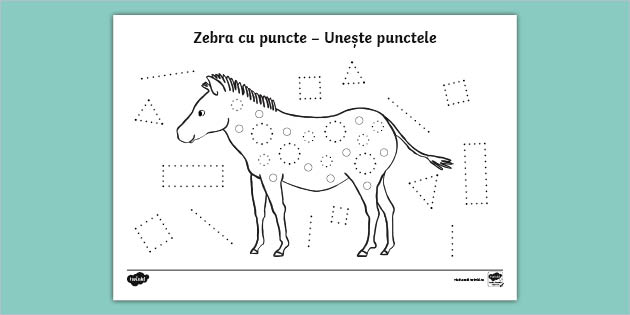 Zebra cu puncte – Unește punctele