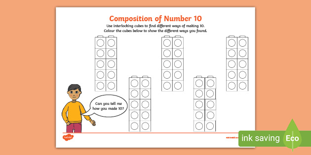 composition of number 10 worksheet teacher made