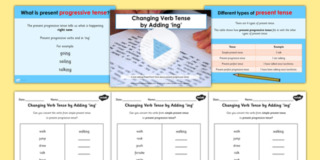 Present Continuous Tense Powerpoint Pack Esl