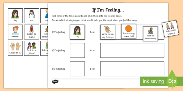 “If I’m Feeling… I can” Activity - CfE Resources - Twinkl