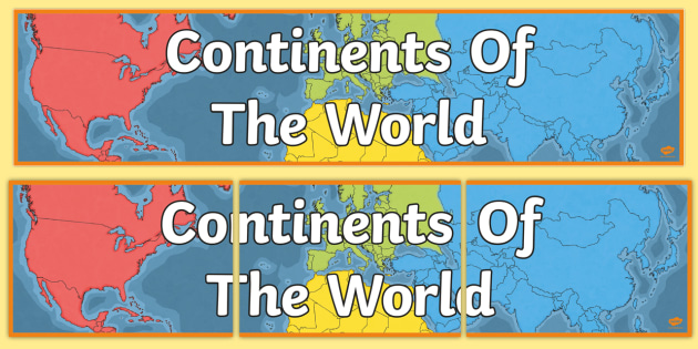Free Continents Of The World Display Banner