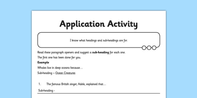 What is a Sub-Heading? - Answered - Twinkl teaching Wiki