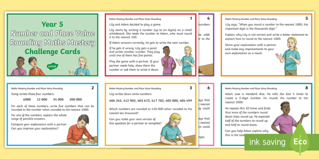 Rounding To The Nearest 10, 100, 1000, 10 000, 100 000 Place Value Maths