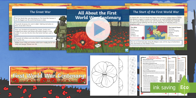 * NEW * UKS2 All About the First World War Centenary Resource