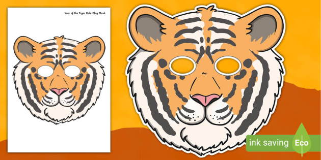 All Our Masks Are Pre-Cut! Tiger Animal Mask Card Mask 
