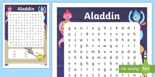 Aladdin Wordsearch teacher Made aladdin-wordsearch-teacher-made