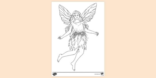 FREE! - Realistic Fairy Colouring Page | Colouring Sheets