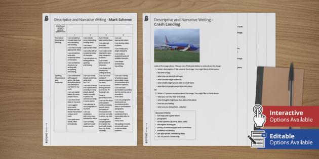 year 7 narrative descriptive writing assessment pack