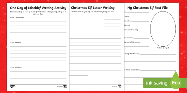 KS1 Christmas Elf Writing Activity Pack