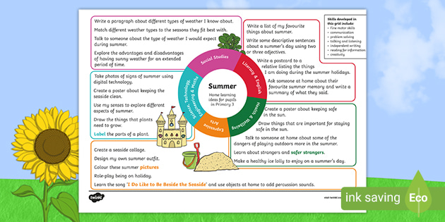 Summer P3 Mini Home Learning Topic (teacher made)