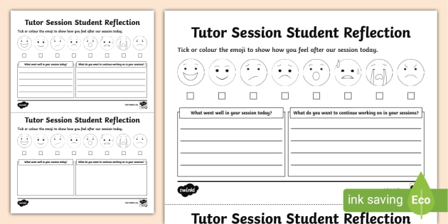 Tutor Session Student Reflection Slip (teacher made)