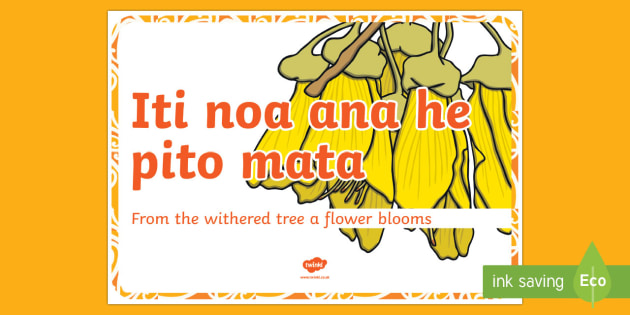 Whakatauki Iti noa ana Display Poster Te Reo Maori/English