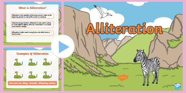 Alliteration PowerPoint for Kids (Primary English years 3-6)